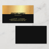 黒モダン金ゴールドグラマーテンプレートエレガントトップ 名刺 (正面/裏面)