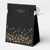 黒モダン金ゴールドグリッターダストサンキューモノグラム フェイバーボックス (裏面サイド)