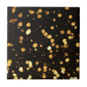 黒モダン金ゴールドグリッター床キッチン暖炉 タイル (正面)