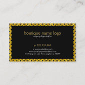 黒モダン金ゴールドグリッター模様 名刺 (裏面)