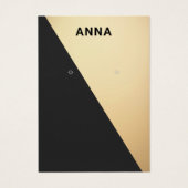 黒モダン金ゴールドジュエリーイヤリング表示カード (正面)