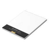 黒モダン金ゴールドスガーリークリプト名プロフェッショナル ノートパッド (回転)