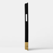 黒モダン金ゴールドスフェミニンクリプトモノグラムの Case-Mate iPhoneケース (裏面 / 右)