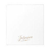 黒モダン金ゴールドスフェミニンクリプト名 ノートパッド (正面)