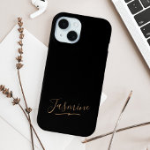 黒モダン金ゴールドスフェミニンクリプト名 Case-Mate iPhoneケース