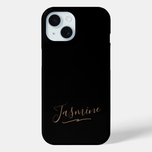 黒モダン金ゴールドスフェミニンクリプト名 Case-Mate iPhoneケース (裏面)