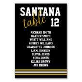 黒モダン金ゴールドスポーティ結婚シーティングチャート テーブルナンバー (裏面)