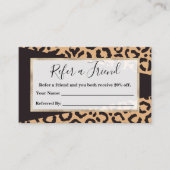 黒モダン金ゴールドチータヒョウアニマルプリント 紹介カード (正面)