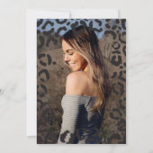 黒モダン金ゴールドチータヒョウ甘い16写真 招待状 (裏面)