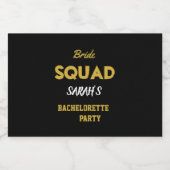 黒モダン金ゴールドバチェロレッテ優先 リキュールボトルラベル (シングルラベル)