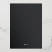 黒モダン金ゴールドバラゴシック結婚ズ 箔招待状 (裏面)