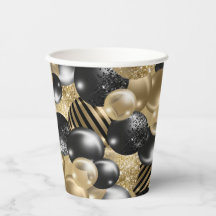 黒モダン金ゴールドバルーン50誕生日