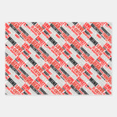 黒モダン金ゴールドフォトバレンタイン愛のスクリプト名 ラッピングペーパーシート (正面3)