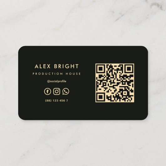 黒モダン金ゴールドマイクを記録したミュージシャン歌手 名刺 (裏面)