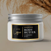 黒モダン金ゴールドロゴ体バタージャー防水 ラベル