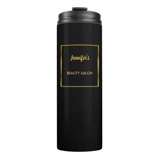 黒モダン金ゴールド促進プロフェッショナル タンブラー (正面)