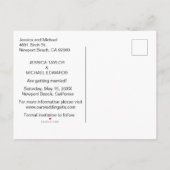 黒モダン金ゴールド写救真Script 案内ポストカード (裏面)