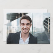 黒モダン金ゴールド写真卒業パーティー 招待状 (裏面)