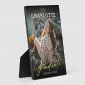 黒モダン金ゴールド写真大学院 フォトプラーク (側面)