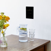 黒モダン金ゴールド指向性ウェルカム 箔ポスター (レイダウン (キッチン))