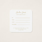 黒モダン金ゴールド書道贈与証 (裏面)