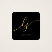 黒モダン金ゴールド書道贈与証 (正面)