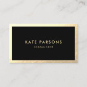 黒モダン金ゴールド縁ど名刺 名刺 (正面)