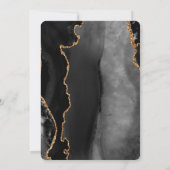 黒モダン金ゴールド角結婚丸 招待状 (裏面)