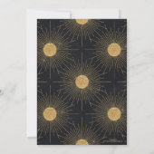 黒モダン金ゴールド輝く太陽 (裏面)