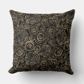 黒モダン金ゴールド銀 クッション (正面)