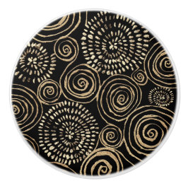 黒モダン金ゴールド銀 セラミックノブ