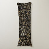 黒モダン金ゴールド銀 ボディピロー (正面縦)