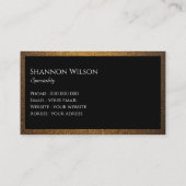 黒モダン金ゴールド銅プロフェッショナル 名刺 (裏面)