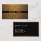 黒モダン金ゴールド銅プロフェッショナル 名刺 (正面/裏面)