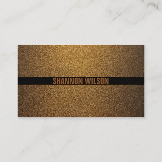 黒モダン金ゴールド銅プロフェッショナル 名刺 (正面)