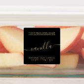 黒モダン金ゴールド防水ろうそく製品ラベル ラベル (貼付)