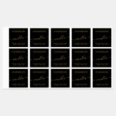 黒モダン金ゴールド防水ろうそく製品ラベル ラベル (シート)