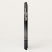 黒モダン金属プリント銀ストライプ銀 Case-Mate iPhoneケース (裏面/左)