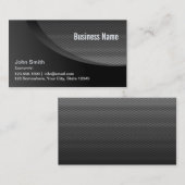黒モダン金属メッシュエコノミスト 名刺 (正面/裏面)