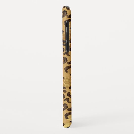 黒モダン金箔チーズ動物パターン Case-Mate iPhoneケース (裏面/左)