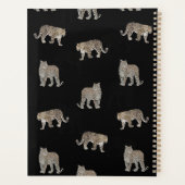 黒モダン金豹のジャングル動物 プランナー手帳 (裏面)