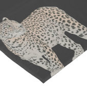 黒モダン金豹のジャングル動物 ミディアムテーブルランナー (コーナー)