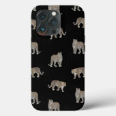 黒モダン金豹のジャングル動物 Case-Mate iPhoneケース (裏面)
