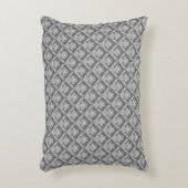 黒モダン鉛ダマスク型アクセント枕 アクセントクッション (正面(垂直))