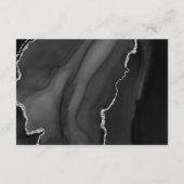 黒モダン銀アガテダーク結婚詳細 エンクロージャーカード (裏面)