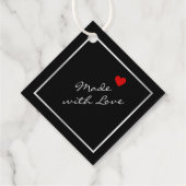 黒モダン銀スモールビジネスサンキュー フェイバータグ (裏面)