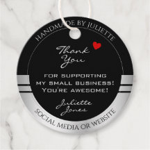 黒モダン銀スモールビジネスサンキュー