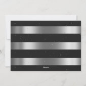 黒モダン銀写真コラージュのクリスマスカード シーズンカード (裏面)