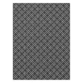 黒モダン銀幾何模様 テーブルクロス (正面)