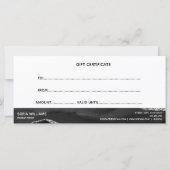 黒モダン銀瑪瑙の証明書ギフトカード (裏面)